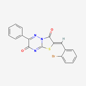 molecular formula C18H10BrN3O2S B4554591 2-(2-Bromobenzylidene)-6-phenyl-2H-thiazolo[3,2-b][1,2,4]triazine-3,7-dione CAS No. 463366-89-4