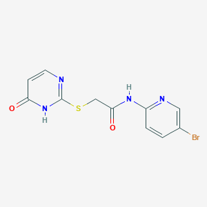 molecular formula C11H9BrN4O2S B4554597 N-(5-bromo-2-pyridinyl)-2-[(4-hydroxy-2-pyrimidinyl)thio]acetamide 