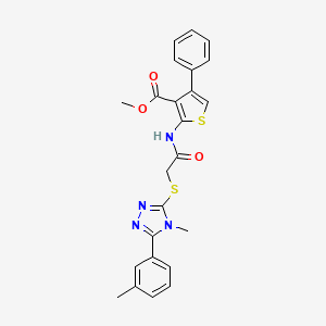 methyl 2-[({[4-methyl-5-(3-methylphenyl)-4H-1,2,4-triazol-3-yl]thio}acetyl)amino]-4-phenyl-3-thiophenecarboxylate