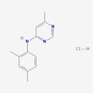 molecular formula C13H16ClN3 B4554635 N-(2,4-dimethylphenyl)-6-methylpyrimidin-4-amine hydrochloride 