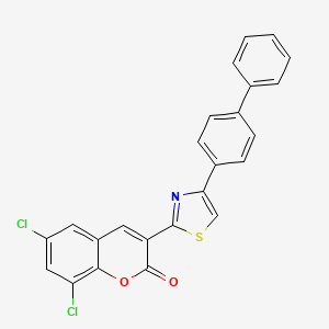 3-[4-(4-biphenylyl)-1,3-thiazol-2-yl]-6,8-dichloro-2H-chromen-2-one