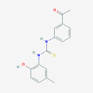 molecular formula C16H16N2O2S B4554684 N-(3-acetylphenyl)-N'-(2-hydroxy-5-methylphenyl)thiourea 