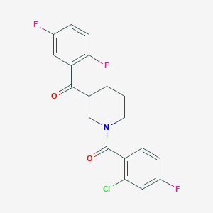 [1-(2-chloro-4-fluorobenzoyl)-3-piperidinyl](2,5-difluorophenyl)methanone