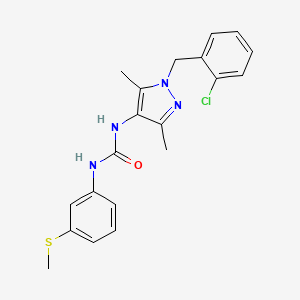 N-[1-(2-CHLOROBENZYL)-3,5-DIMETHYL-1H-PYRAZOL-4-YL]-N'-[3-(METHYLSULFANYL)PHENYL]UREA