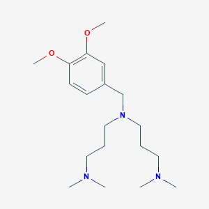 molecular formula C19H35N3O2 B4554730 N'-[(3,4-dimethoxyphenyl)methyl]-N'-[3-(dimethylamino)propyl]-N,N-dimethylpropane-1,3-diamine 