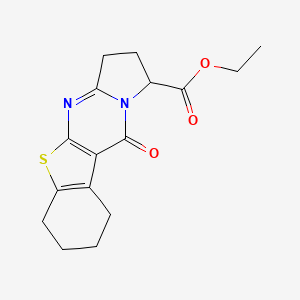 ethyl 10-oxo-1,2,3,6,7,8,9,10-octahydro[1]benzothieno[2,3-d]pyrrolo[1,2-a]pyrimidine-1-carboxylate