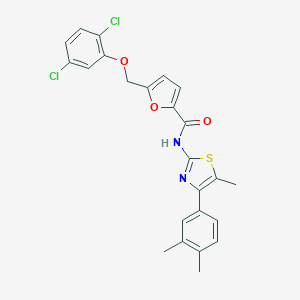 molecular formula C24H20Cl2N2O3S B455477 5-[(2,5-dichlorophenoxy)methyl]-N-[4-(3,4-dimethylphenyl)-5-methyl-1,3-thiazol-2-yl]furan-2-carboxamide 