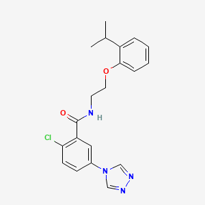 2-chloro-N-[2-(2-propan-2-ylphenoxy)ethyl]-5-(1,2,4-triazol-4-yl)benzamide