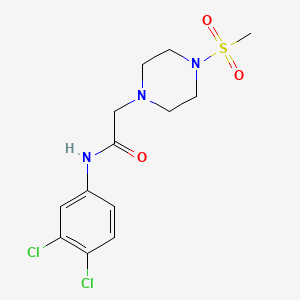 N-(3,4-dichlorophenyl)-2-[4-(methylsulfonyl)-1-piperazinyl]acetamide