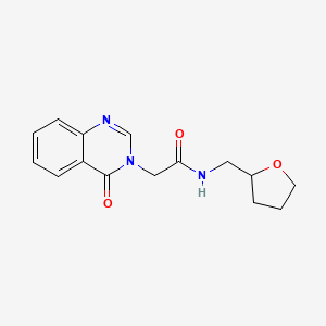 2-(4-oxo-3(4H)-quinazolinyl)-N-(tetrahydro-2-furanylmethyl)acetamide