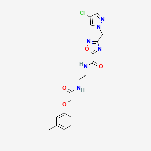 3-[(4-chloro-1H-pyrazol-1-yl)methyl]-N~5~-(2-{[2-(3,4-dimethylphenoxy)acetyl]amino}ethyl)-1,2,4-oxadiazole-5-carboxamide