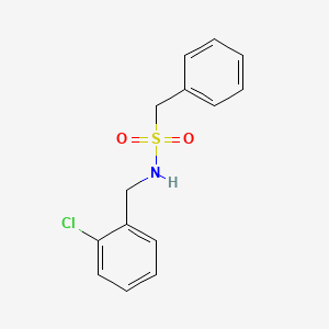 molecular formula C14H14ClNO2S B4554874 N-(2-chlorobenzyl)-1-phenylmethanesulfonamide 