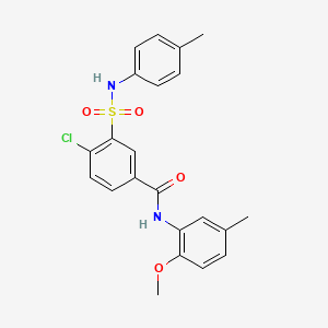 4-chloro-N-(2-methoxy-5-methylphenyl)-3-{[(4-methylphenyl)amino]sulfonyl}benzamide