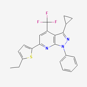 3-cyclopropyl-6-(5-ethyl-2-thienyl)-1-phenyl-4-(trifluoromethyl)-1H-pyrazolo[3,4-b]pyridine