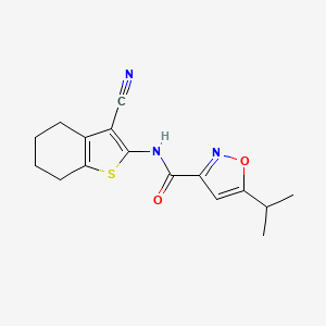 N-(3-cyano-4,5,6,7-tetrahydro-1-benzothien-2-yl)-5-isopropyl-3-isoxazolecarboxamide