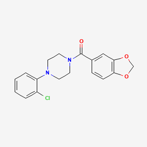 1,3-BENZODIOXOL-5-YL[4-(2-CHLOROPHENYL)PIPERAZINO]METHANONE