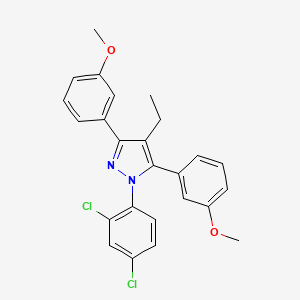 1-(2,4-dichlorophenyl)-4-ethyl-3,5-bis(3-methoxyphenyl)-1H-pyrazole