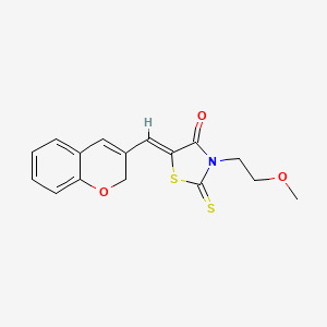 5-(2H-chromen-3-ylmethylene)-3-(2-methoxyethyl)-2-thioxo-1,3-thiazolidin-4-one