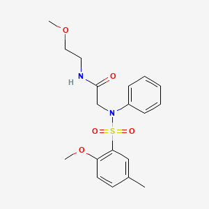 N-(2-METHOXYETHYL)-2-(N-PHENYL2-METHOXY-5-METHYLBENZENESULFONAMIDO)ACETAMIDE