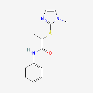 2-[(1-methyl-1H-imidazol-2-yl)sulfanyl]-N-phenylpropanamide