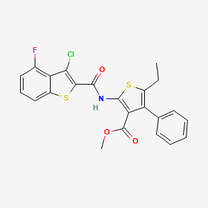 methyl 2-{[(3-chloro-4-fluoro-1-benzothien-2-yl)carbonyl]amino}-5-ethyl-4-phenyl-3-thiophenecarboxylate