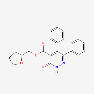 molecular formula C22H20N2O4 B4555005 tetrahydro-2-furanylmethyl 3-oxo-5,6-diphenyl-2,3-dihydro-4-pyridazinecarboxylate 