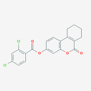 molecular formula C20H14Cl2O4 B4555009 6-OXO-6H,7H,8H,9H,10H-CYCLOHEXA[C]CHROMEN-3-YL 2,4-DICHLOROBENZOATE 