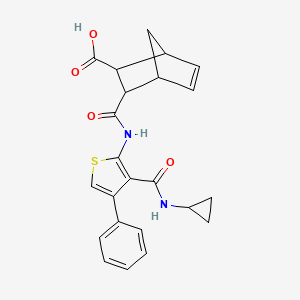 3-{[3-(Cyclopropylcarbamoyl)-4-phenylthiophen-2-yl]carbamoyl}bicyclo[2.2.1]hept-5-ene-2-carboxylic acid