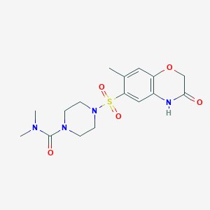 N,N-dimethyl-4-[(7-methyl-3-oxo-3,4-dihydro-2H-1,4-benzoxazin-6-yl)sulfonyl]-1-piperazinecarboxamide