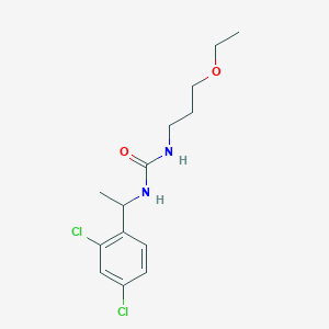 molecular formula C14H20Cl2N2O2 B4555089 1-[1-(2,4-Dichlorophenyl)ethyl]-3-(3-ethoxypropyl)urea 