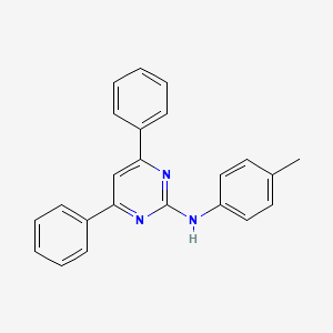 molecular formula C23H19N3 B4555095 N-(4-methylphenyl)-4,6-diphenylpyrimidin-2-amine 