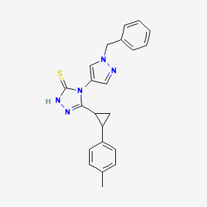 4-(1-BENZYL-1H-PYRAZOL-4-YL)-5-[2-(4-METHYLPHENYL)CYCLOPROPYL]-4H-1,2,4-TRIAZOL-3-YLHYDROSULFIDE