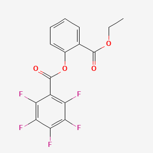 molecular formula C16H9F5O4 B4555123 2-(Ethoxycarbonyl)phenyl 2,3,4,5,6-pentafluorobenzoate 