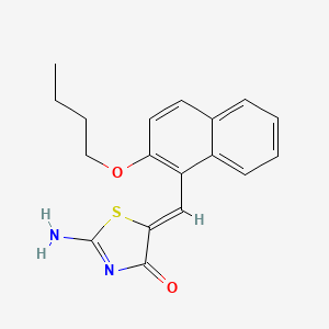 molecular formula C18H18N2O2S B4555147 5-[(2-butoxy-1-naphthyl)methylene]-2-imino-1,3-thiazolidin-4-one 