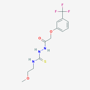 N-(2-methoxyethyl)-2-{[3-(trifluoromethyl)phenoxy]acetyl}hydrazinecarbothioamide