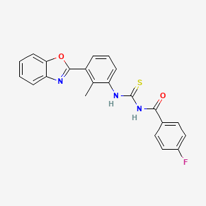 1-[3-(1,3-BENZOXAZOL-2-YL)-2-METHYLPHENYL]-3-(4-FLUOROBENZOYL)THIOUREA