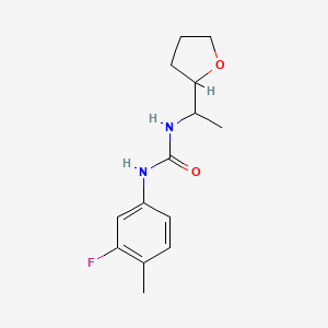 molecular formula C14H19FN2O2 B4555173 1-(3-Fluoro-4-methylphenyl)-3-[1-(tetrahydrofuran-2-yl)ethyl]urea 