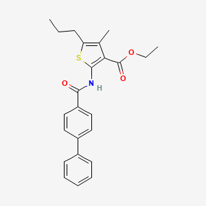 ethyl 2-[(4-biphenylylcarbonyl)amino]-4-methyl-5-propyl-3-thiophenecarboxylate