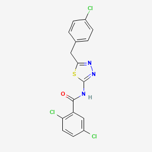 molecular formula C16H10Cl3N3OS B4555206 2,5-DICHLORO-N-{5-[(4-CHLOROPHENYL)METHYL]-1,3,4-THIADIAZOL-2-YL}BENZAMIDE 