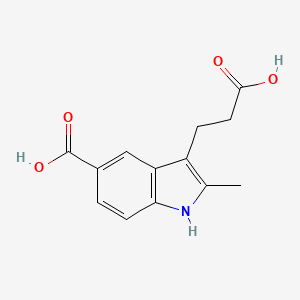 3-(2-carboxyethyl)-2-methyl-1H-indole-5-carboxylic acid