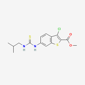 molecular formula C15H17ClN2O2S2 B4555240 methyl 3-chloro-6-{[(isobutylamino)carbonothioyl]amino}-1-benzothiophene-2-carboxylate 