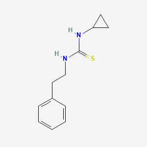 molecular formula C12H16N2S B4555254 N-cyclopropyl-N'-(2-phenylethyl)thiourea 