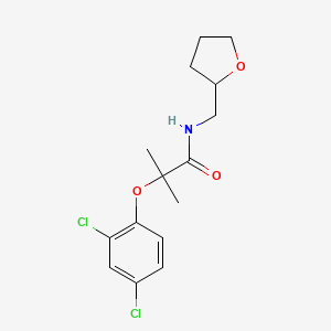 2-(2,4-dichlorophenoxy)-2-methyl-N-(tetrahydrofuran-2-ylmethyl)propanamide