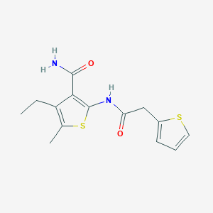 4-ETHYL-5-METHYL-2-{[2-(2-THIENYL)ACETYL]AMINO}-3-THIOPHENECARBOXAMIDE