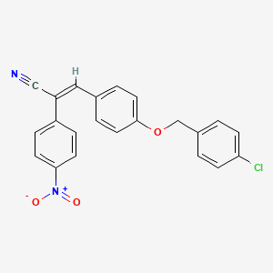 (2E)-3-{4-[(4-chlorobenzyl)oxy]phenyl}-2-(4-nitrophenyl)prop-2-enenitrile