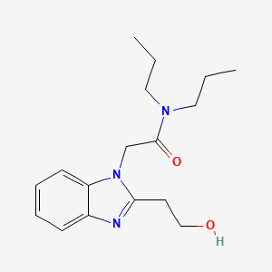 molecular formula C17H25N3O2 B4555291 2-[2-(2-hydroxyethyl)-1H-benzimidazol-1-yl]-N,N-dipropylacetamide 