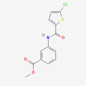 molecular formula C13H10ClNO3S B4555293 methyl 3-{[(5-chloro-2-thienyl)carbonyl]amino}benzoate 