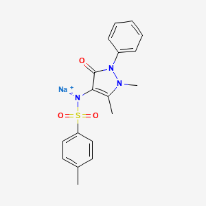 molecular formula C18H18N3NaO3S B4555304 N-(1,5-dimethyl-3-oxo-2-phenyl-2,3-dihydro-1H-pyrazol-4-yl)-4-methylbenzenesulfonamide sodium salt 