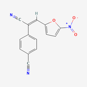 4-[(E)-1-cyano-2-(5-nitrofuran-2-yl)ethenyl]benzonitrile