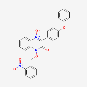 molecular formula C27H19N3O6 B4555343 1-[(2-nitrobenzyl)oxy]-3-(4-phenoxyphenyl)-2(1H)-quinoxalinone 4-oxide 